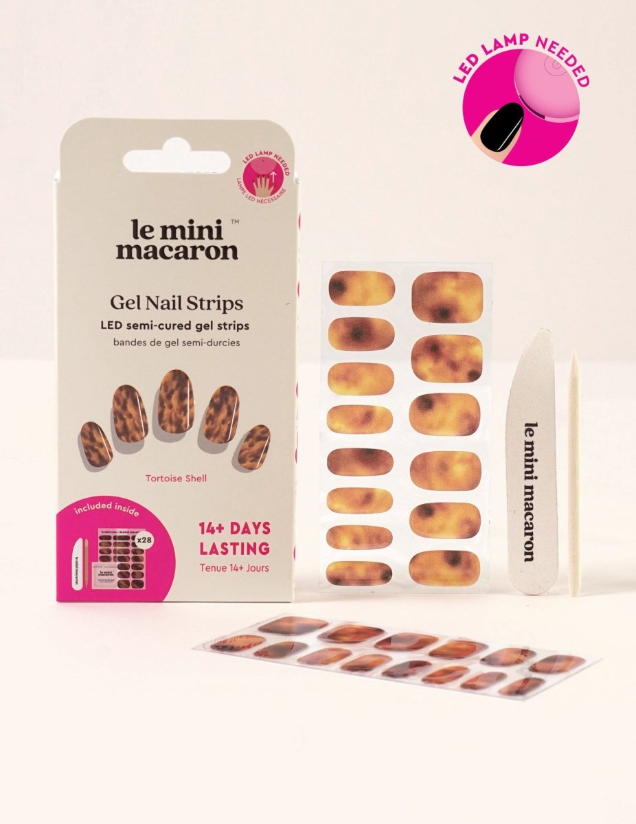 Gel Nail Strips - Tortoise Shell - Gel Nail Strips