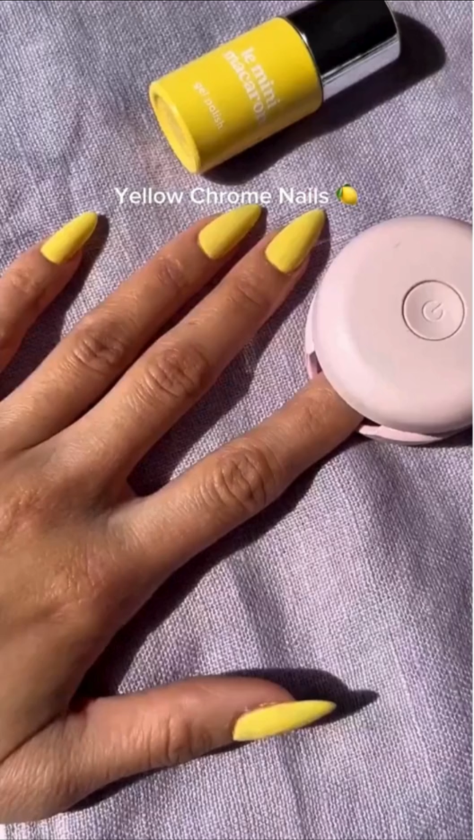 Chrome Lemon Nails