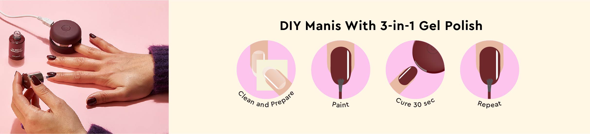 diy manicure with 3-in-1 gel polish how to 