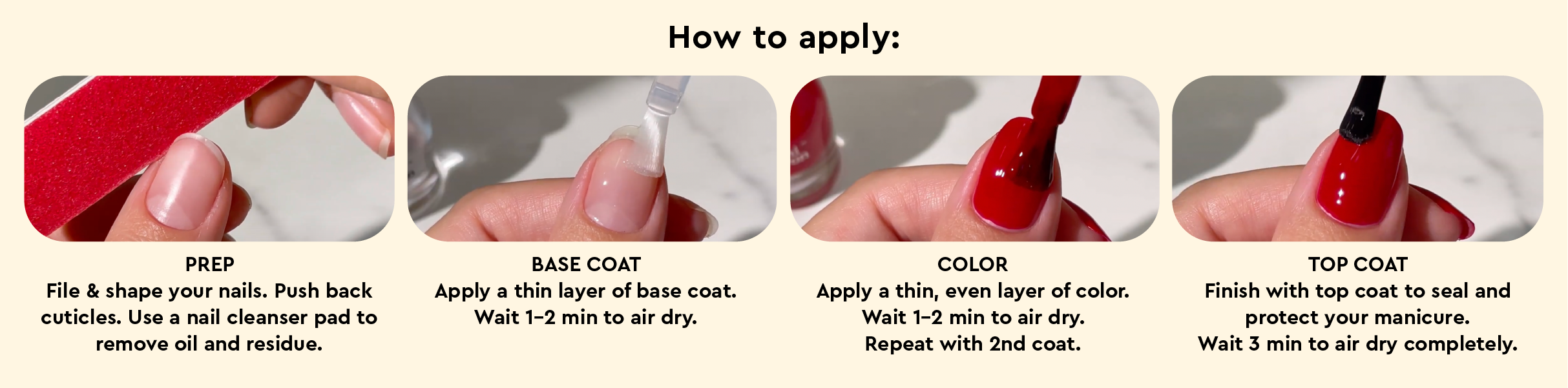 how to apply nail polishes 