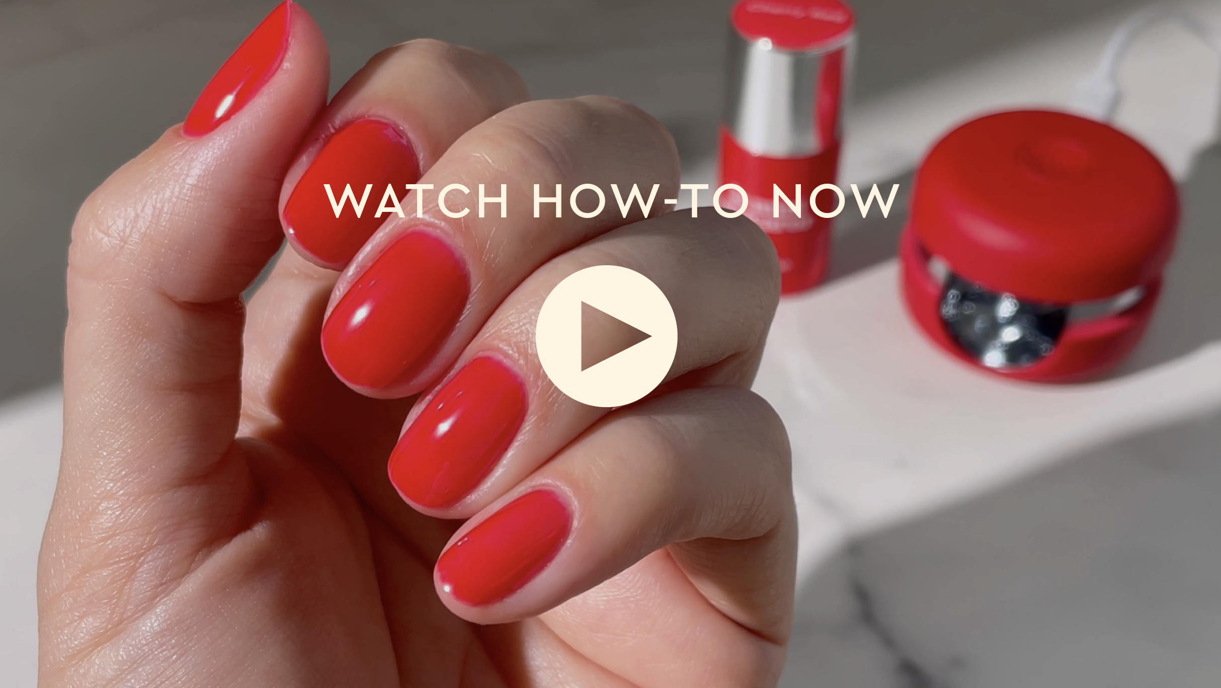 how to apply red gel nail polish