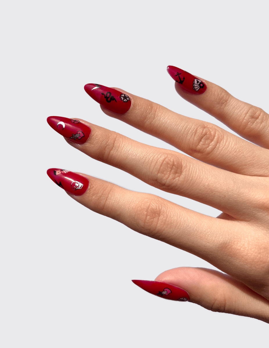 Gothic Girl - Mini Nail Stickers - Sticker