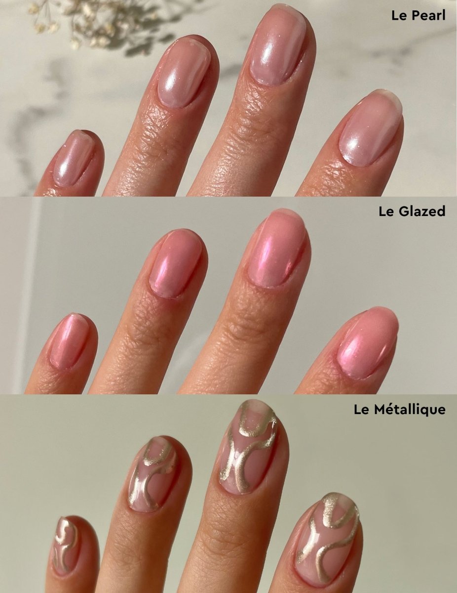 Nail Art Powders Trio Bundle - Gel Topcoat & Powders